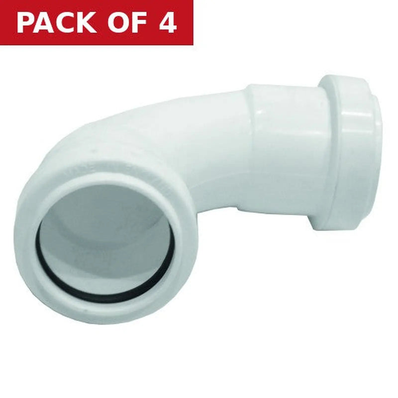 Centurion 32mm 90 deg Pushfit Swept Bend - Pack of 4