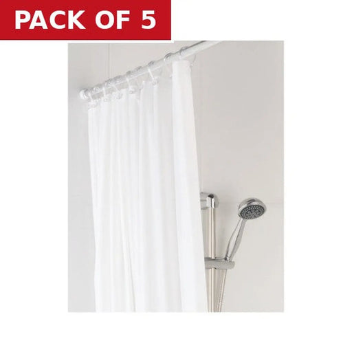 Centurion Shower Curtain- White Polyester - 1800mm x 1800mm - Pack of 5