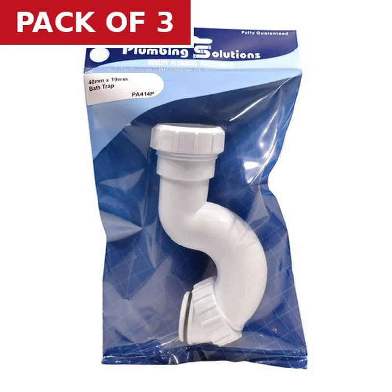 Centurion 40mm x 19mm Bath Trap - Pack of 3