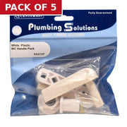 Centurion Plastic WC Handle Pack - White - Pack of 5