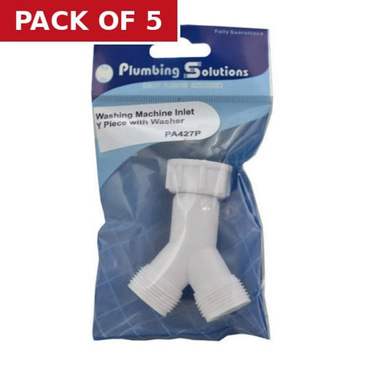 Centurion Washing Machine Inlet Y Piece with Washer - Pack of 5