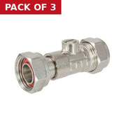 Centurion 15 x 1/2 Straight Service Valve - Pack of 3