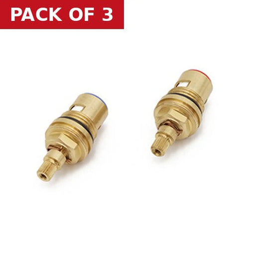 Centurion Replacement Ceramic Cartridge Short 3/8-1/2 Hot & Cold (1 Pair) - Pack of 3