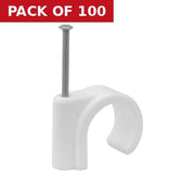 Centurion 10mm Plastic Nail In Pipe Clips - Pack of 100