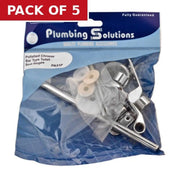 Centurion Bar Type Toilet Seat Hinges - Polished Chrome - Pack of 5