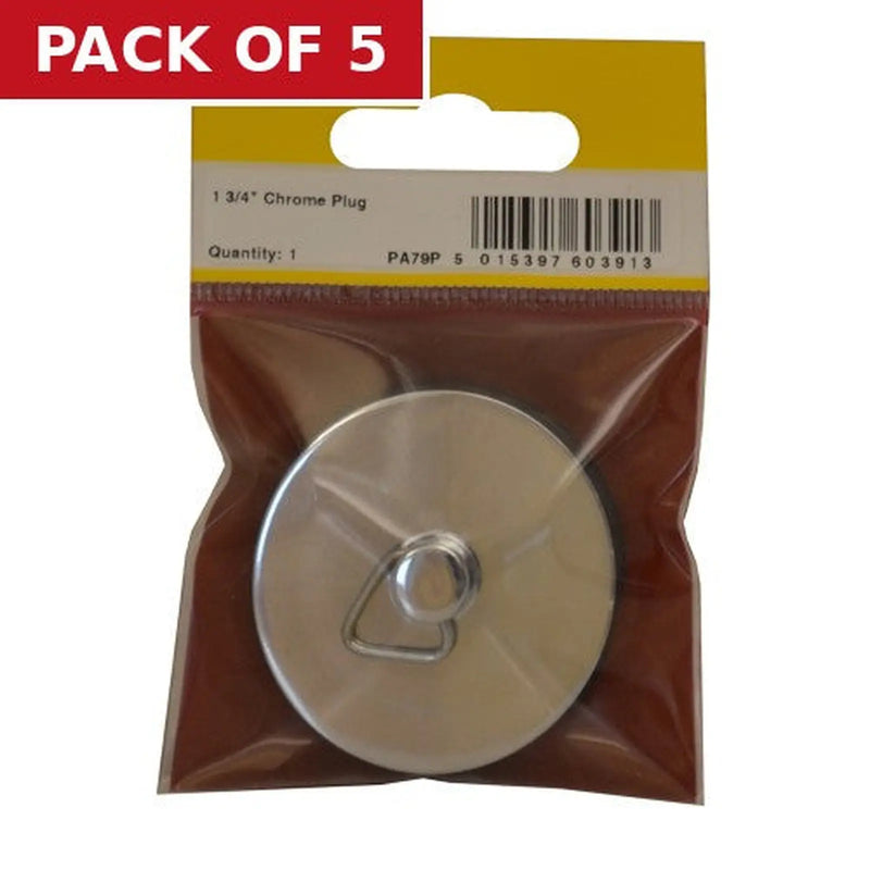 Centurion Plug - Sink Bath - Chrome - 1 3/4" - Pack of 5