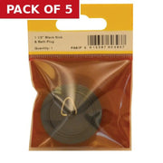 Centurion Plug - Sink Bath - Black - 1 1/2" - Pack of 5