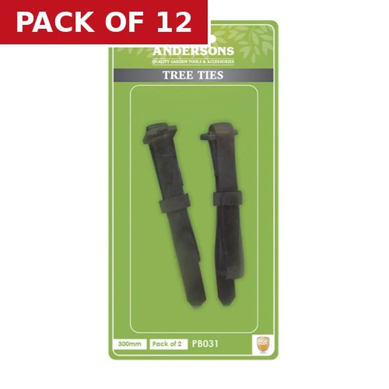Centurion Cushioned Tree and Shrub Ties, Black, 300mm - Pack of 12