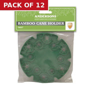Centurion Bamboo Cane Holders, Green, 12.5cm Diameter - Pack of 12