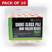 Centurion Trade Short Gloss Pile Mini Rollers, 100mm / 4" (Set of 10) - Pack of 10