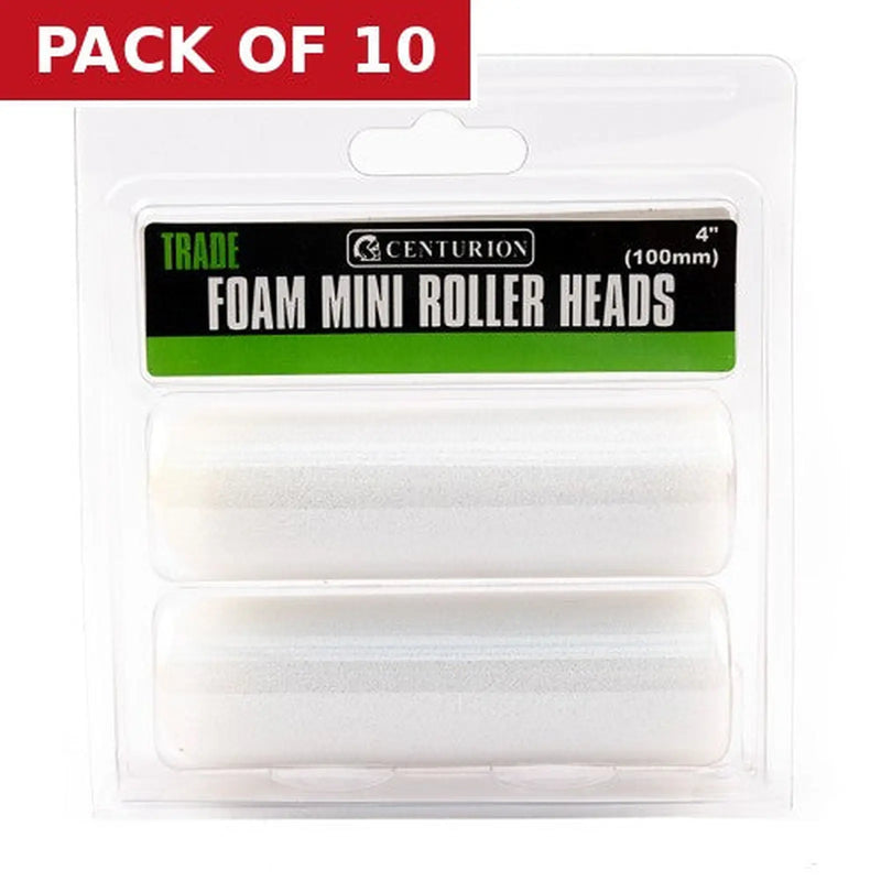 Centurion Trade Foam Mini Rollers, 100mm / 4" (Set of 2) - Pack of 10