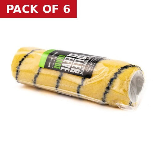Trade Medium Pile Tiger Stripe Roller Sleeve, 225mm x 44mm / 9" x - Pack of 6