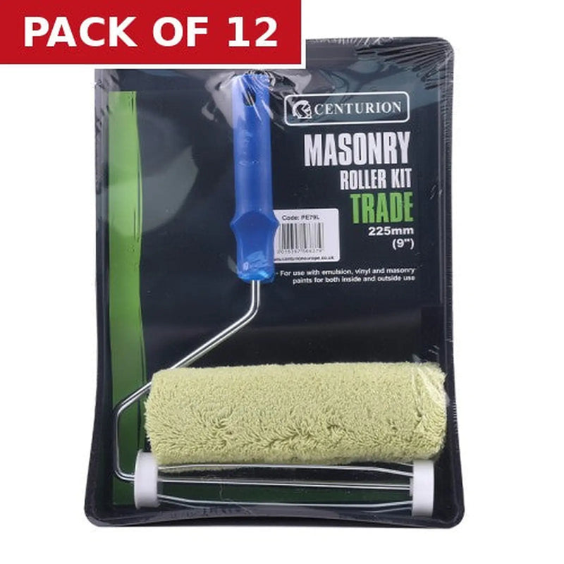 Centurion Trade Masonry Roller and Tray, 225mm / 9" - Pack of 12