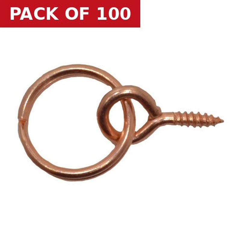 Centurion 8mm Coppered Picture Screw Rings - Pack of 100