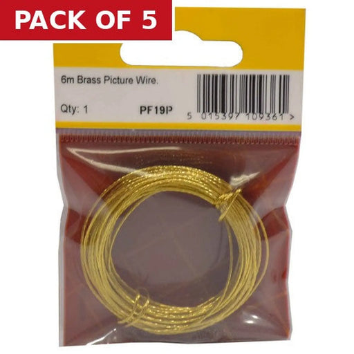 Centurion 6m Brass Picture Wire - Pack of 5