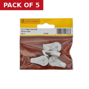 Centurion 30mm Plastic Hard Wall Picture Hooks (Pack of 4) - Pack of 5