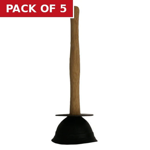 Centurion Small Wooden Handle Plunger - 175 x 100mm - Pack of 5