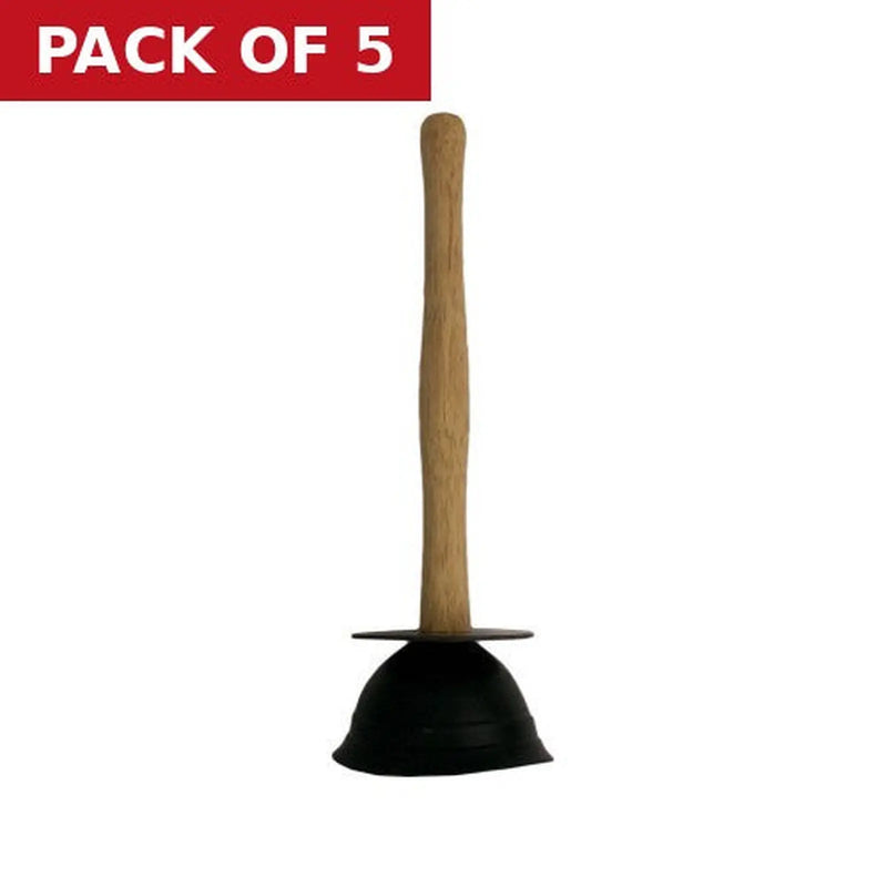 Centurion Medium Wooden Handle Plunger - 315 x 100mm - Pack of 5