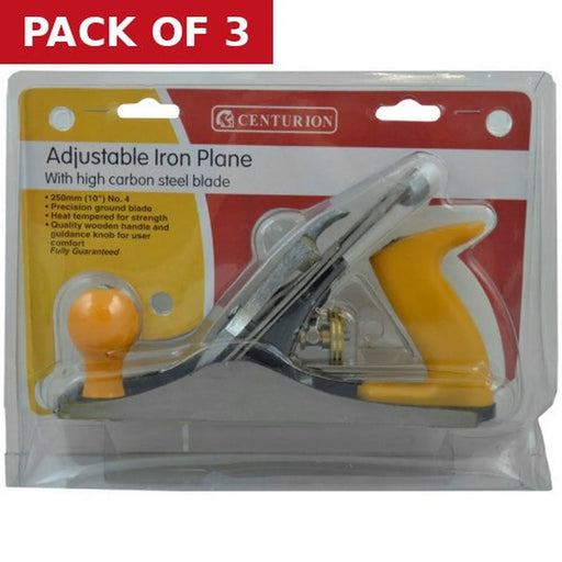 Centurion Adjustable Iron Plane, No 4 - Pack of 3