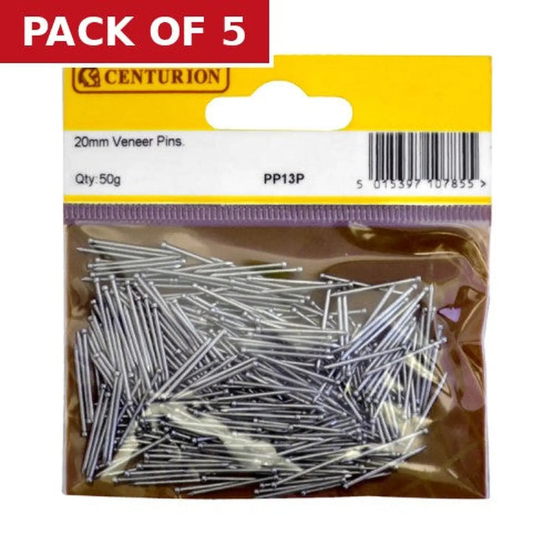 Centurion 20mm Veneer Pins - Pack of 5