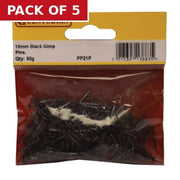 Centurion 15mm Black Gimp Pins  (50g) - Pack of 5