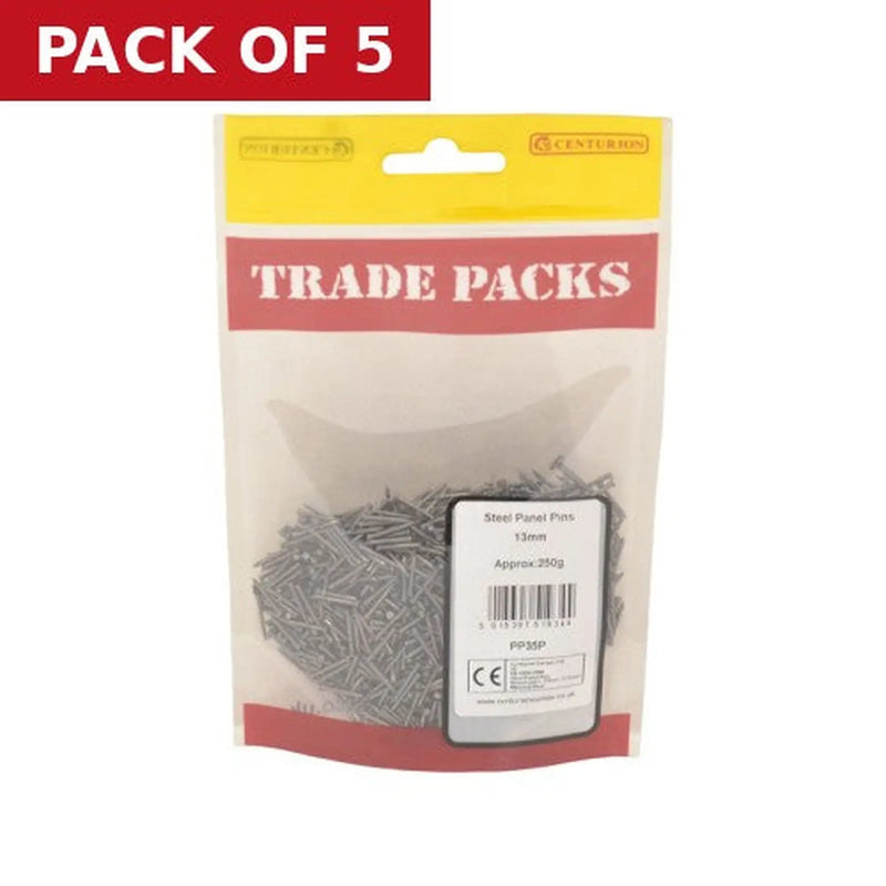 Centurion Panel Pins - Steel - 13mm - (250g Pack) - Pack of 5