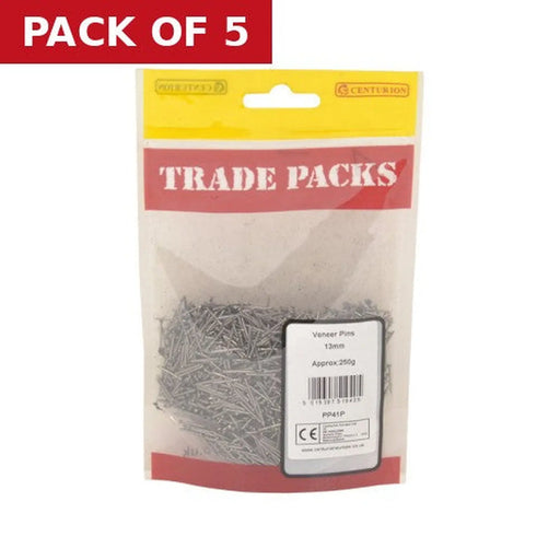 Centurion Veneer Pins - Steel - 13mm - (250g Pack) - Pack of 5