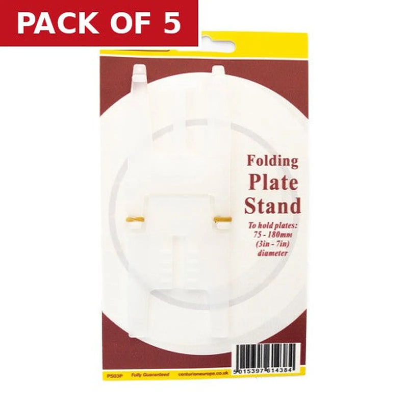 Centurion 75-180mm Clear Folding Plate Stand - Pack of 5