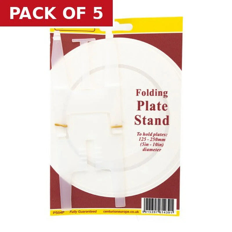 Centurion 125-250mm Clear Folding Plate Stand - Pack of 5