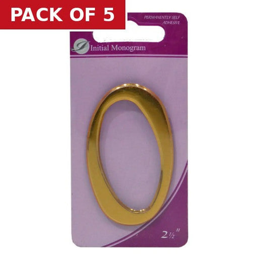 Centurion 2 1/2" Gold Effect Pullman Numeral 0 - Pack of 5