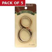Centurion 2 1/2" Gold Effect Pullman Numeral 8 - Pack of 5