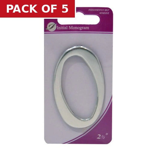 Centurion 2 1/2" Silver Effect Pullman Numeral 0 - Pack of 5