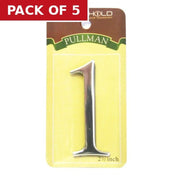 Centurion 2 1/2" Silver Effect Pullman Numeral 1 - Pack of 5