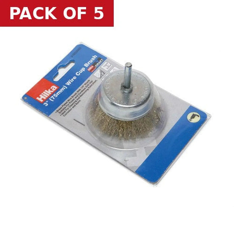 Centurion Rotary Wire Cup Brush, 3" - Pack of 5