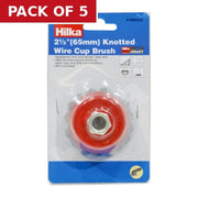 Centurion Hilka 65mm M14 Knotted Wire Cup Brush - Pack of 5