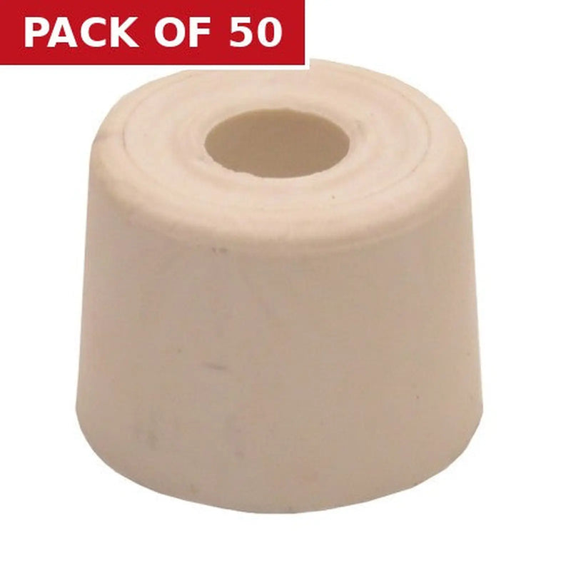 Centurion 28mm White Plastic Door Stops - Pack of 50