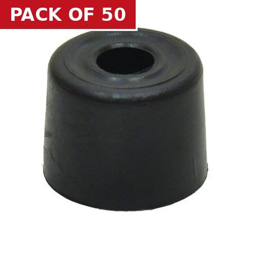 Centurion 28mm Black Plastic Door Stop - Pack of 50