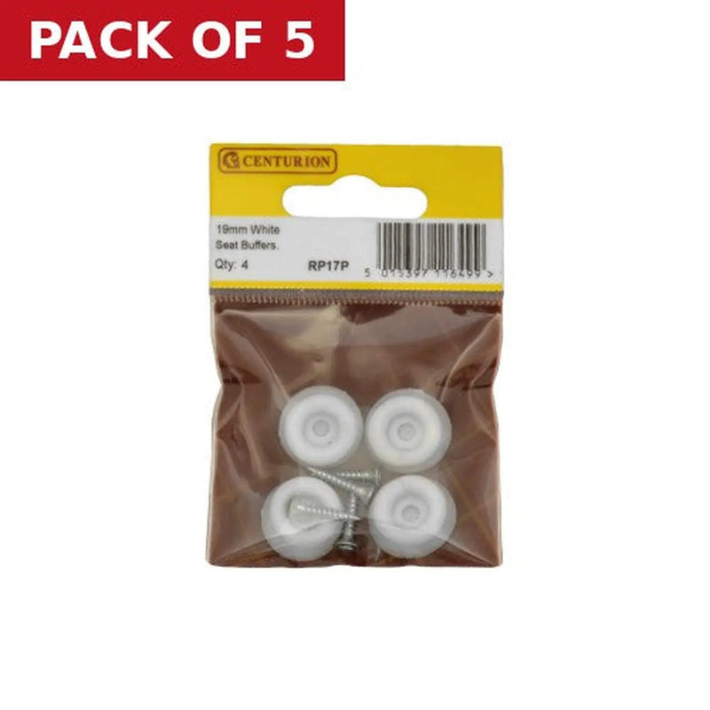 Centurion 19mm White Seat Buffers (Pack of 4) - Pack of 5
