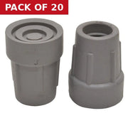 Centurion 22mm Grey Rubber Crutch Ferrule - Pack of 20