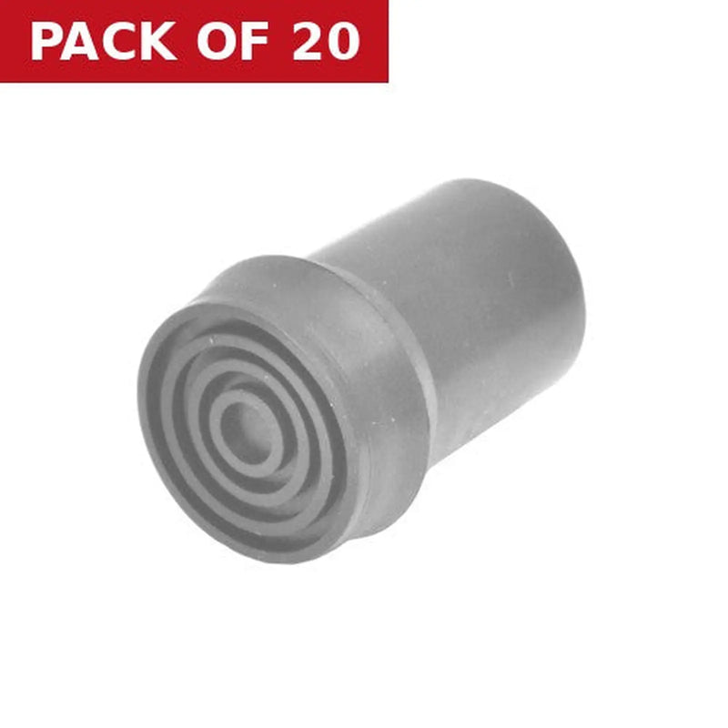 Centurion 25mm Grey Rubber Crutch Ferrule - Pack of 20