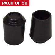 Centurion 22mm Chair Ferrules - Black Rubber - Pack of 50