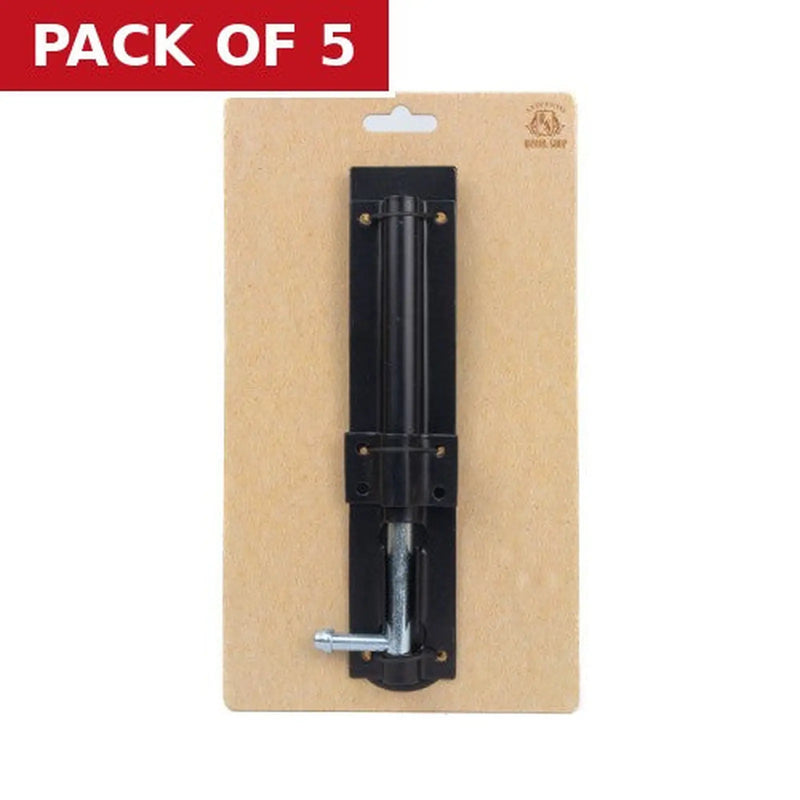 Centurion Repair Shop Tower bolt - Black - 200mm - Pack of 5