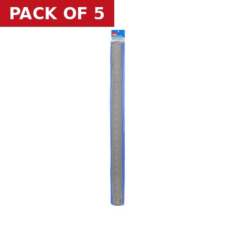 Centurion Hilka Dual mark Stainless Steel Rule, 600mm - Pack of 5
