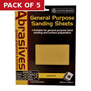 Abrasives Assorted Sandpaper Sheets, Pack of 10 - Pack of 5