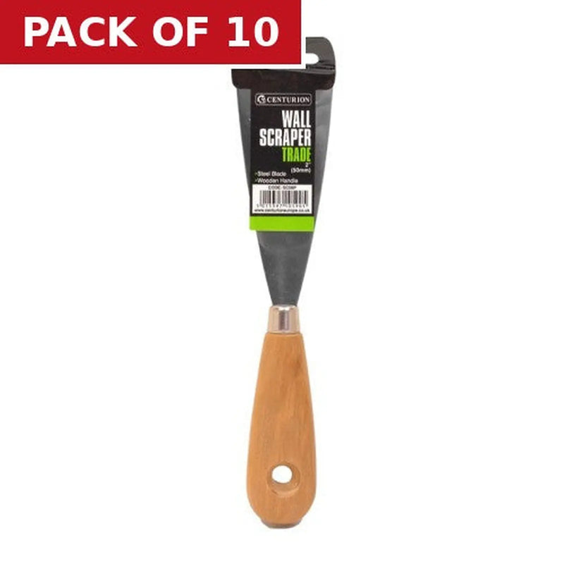 Centurion Trade Wallpaper Scraper with Wooden Handle, 50mm / 2" - Pack of 10