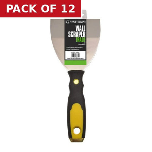 Centurion Trade Wallpaper Scraper with Soft Grip Handle, 100mm / 4" - Pack of 12
