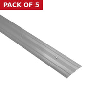 Centurion 55mm Width Silver Extra Wide Carpet & Lino Cover - Pack of 5
