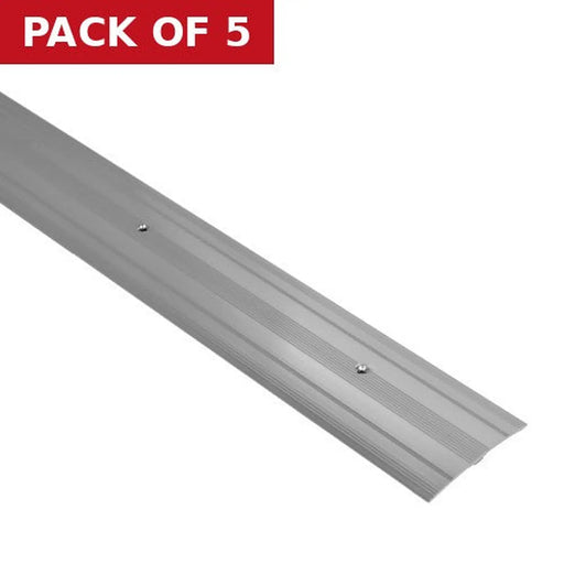 Centurion 55mm Width Silver Extra Wide Carpet & Lino Cover - Pack of 5