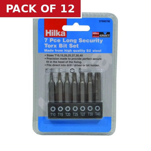 Centurion Hilka Long Security Torx Bit Set, 7pc - Pack of 12
