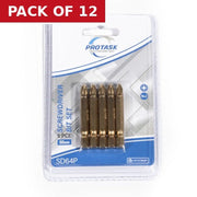 Centurion ProTask 50mm Titanium Coated No.2 Pozi Screwdriver Bit Set - Pack of 12